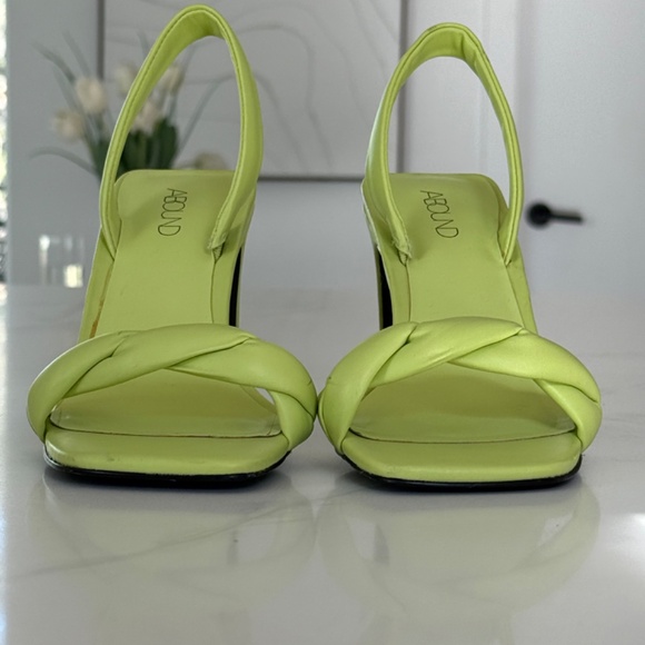 Abound Ryleigh Braided Square-Toe Sandals in Green Pear - Picture 2 of 7